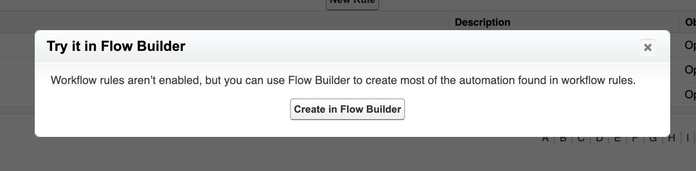 New Create Workflow Rules is Disabled