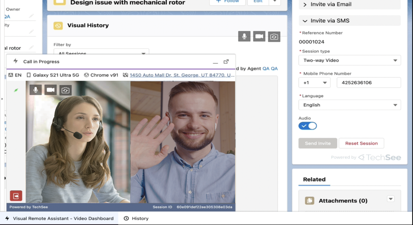 Visual Remote Assistant – Two Way Video